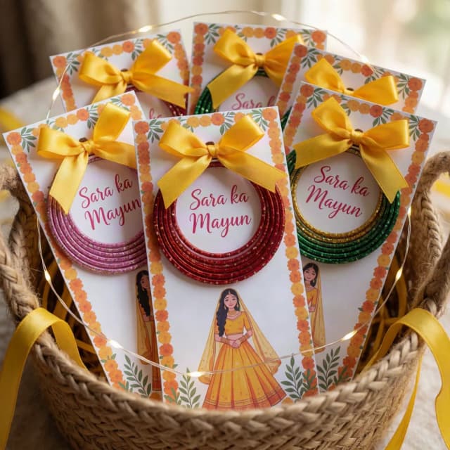 Personalized Bangle Card Favors