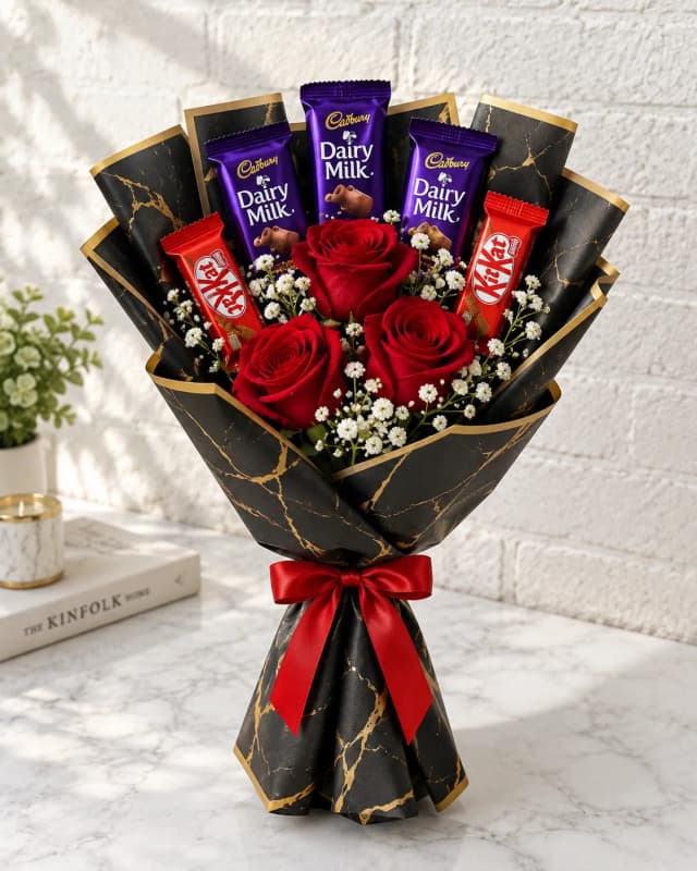 Classic Dairy Milk & KitKat Delight Bouquet